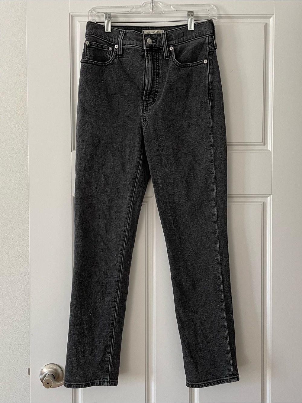 Madewell The Perfect Vintage Jean in faded black wash, size 25